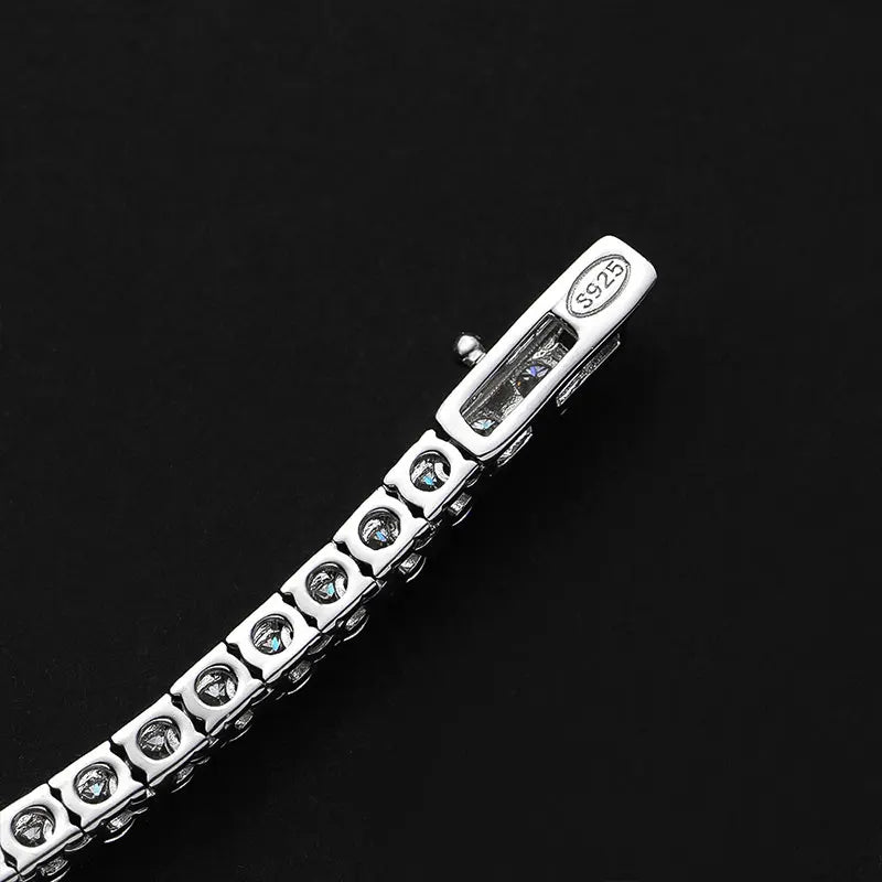 Certified Moissanite Tennis Necklace | 18k White Gold Plated | GRA Certificate | VVS1 Clarity