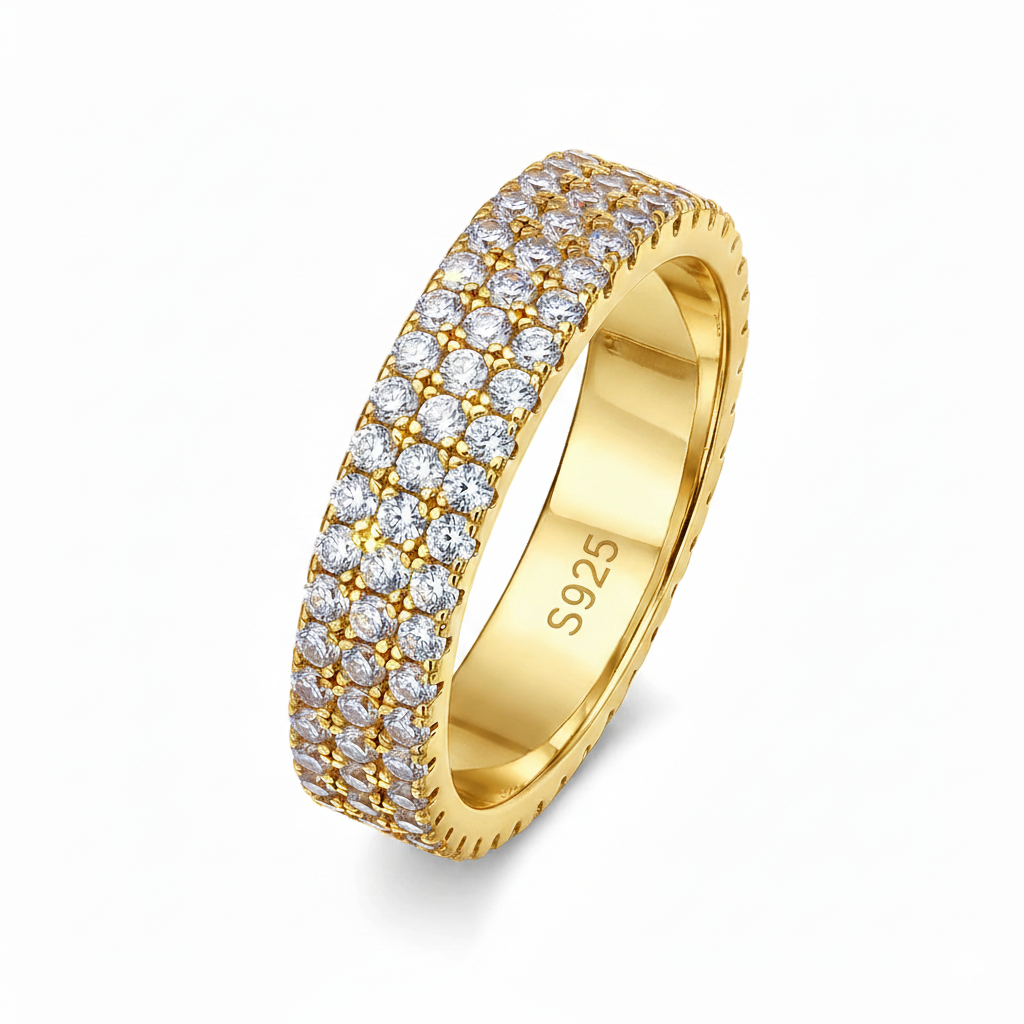 Moissanite Ring 4.5mm | 925 Sterling Sliver Plated 18k White Gold | Rings for Woman Man | GRA Certified