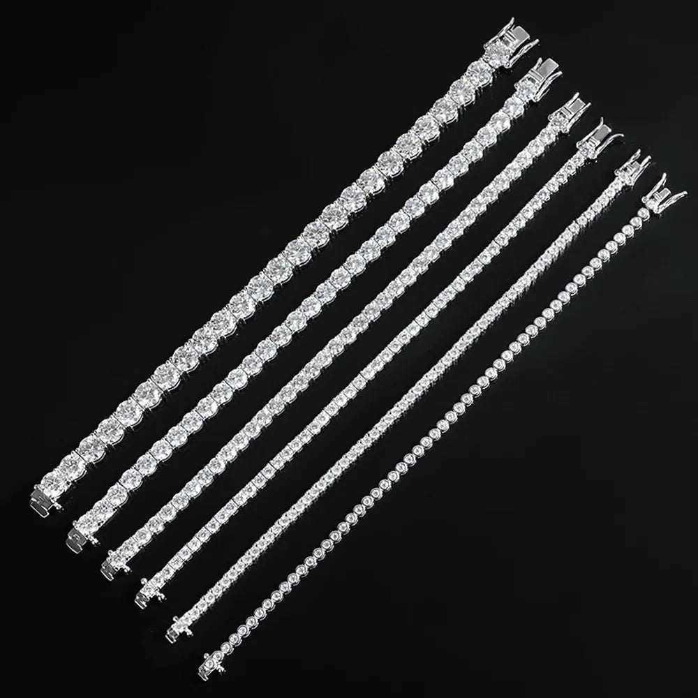 Moissanite Tennis Bracelet | D Color VVS1 | 18k Gold Plated 925 Sterling Silver | GRA Certified