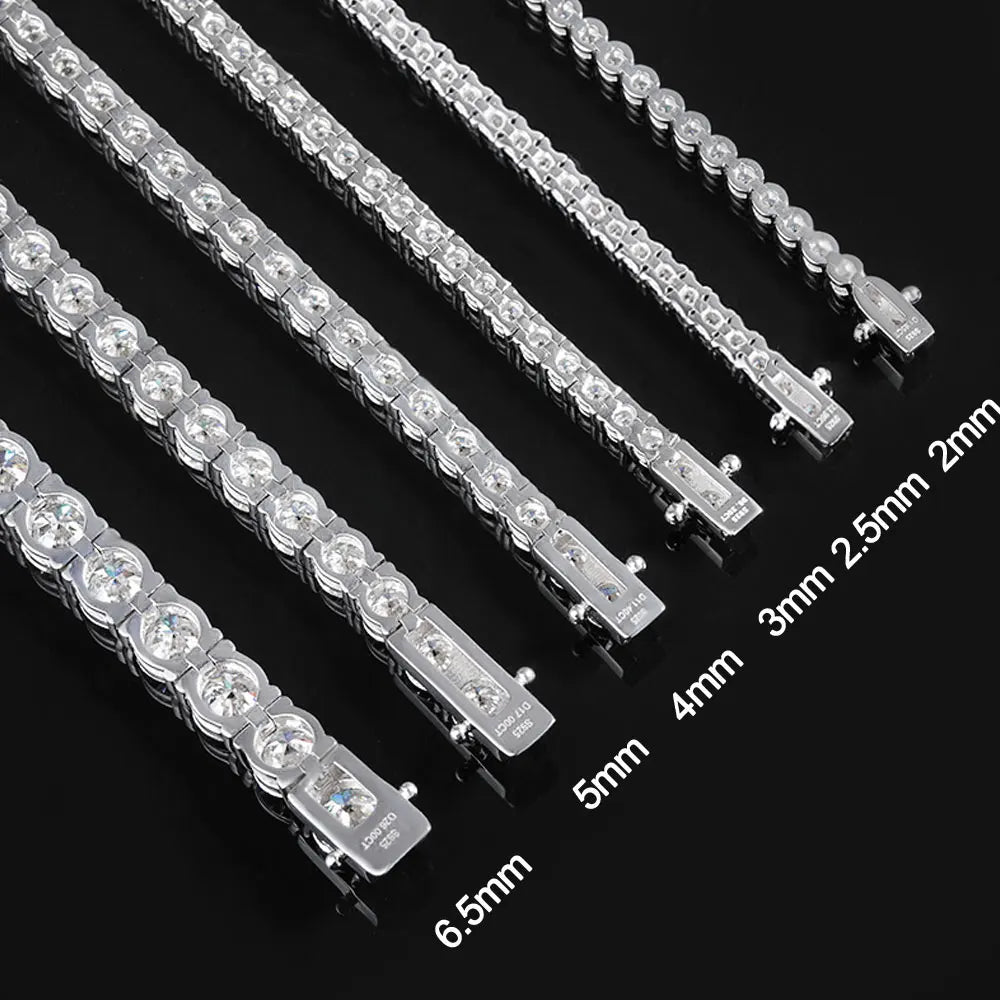 Moissanite Tennis Bracelet | D Color VVS1 | 18k Gold Plated 925 Sterling Silver | GRA Certified