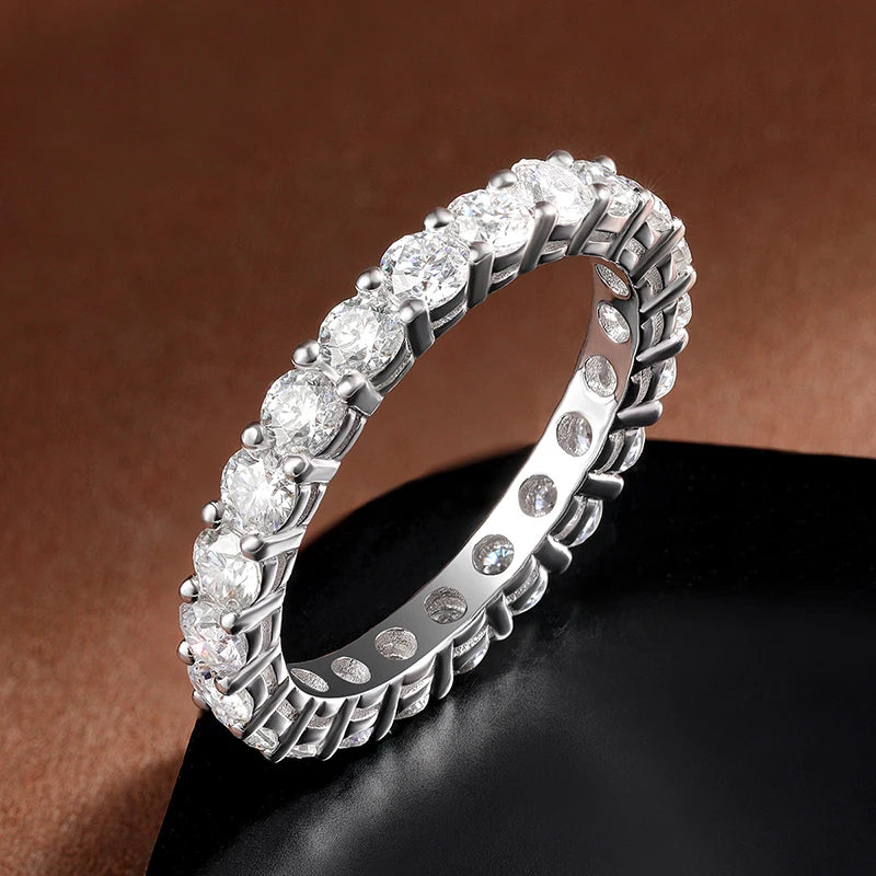 3mm Oval Moissanite Solitaire Ring | D Color VVS1 | 18k White Gold Plated | GRA Certified Engagement Ring