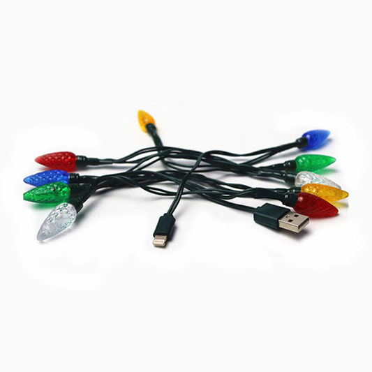 Multicolor LED String Lights USB Charging Cable – For iPhone / Type-C / Micro | Decoration + Fast Charging