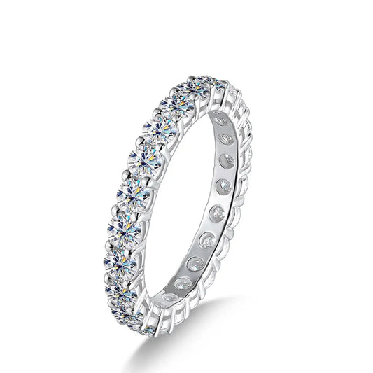 3mm Oval Moissanite Solitaire Ring | D Color VVS1 | 18k White Gold Plated | GRA Certified Engagement Ring