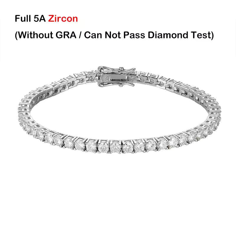 Moissanite Tennis Bracelet | D Color VVS1 | 18k Gold Plated 925 Sterling Silver | GRA Certified