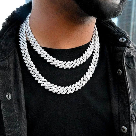 Moissanite Cuban Chain | 6mm 8mm 10mm 12mm | GRA Certified | 925 Sterling Silver | For Men & Women