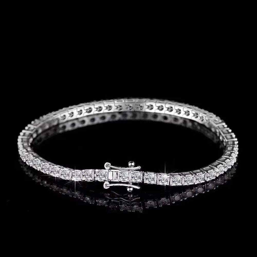 Moissanite Tennis Bracelet | D Color VVS1 | 18k Gold Plated 925 Sterling Silver | GRA Certified