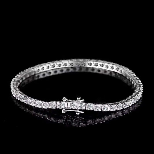 Moissanite Tennis Bracelet | D Color VVS1 | 18k Gold Plated 925 Sterling Silver | GRA Certified